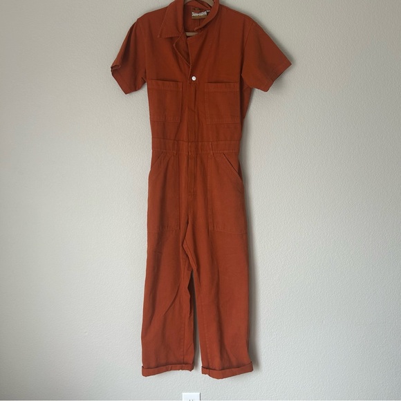 Big Bud Press SHORT SLEEVE JUMPSUIT - BURNT TERRACOTTA - Picture 3 of 9